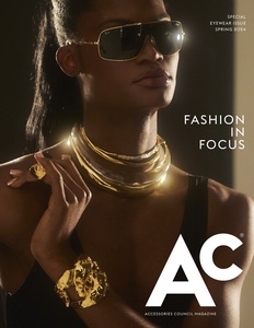 Ray Bans and Alexis Bittar on the cover of Ac Magazine's dedicated eyewear issue coming out the week of Vision East Expo
