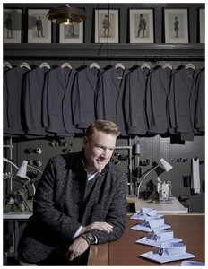 Todd Snyder, men's fashion designer, poses in his NoMad studio. 